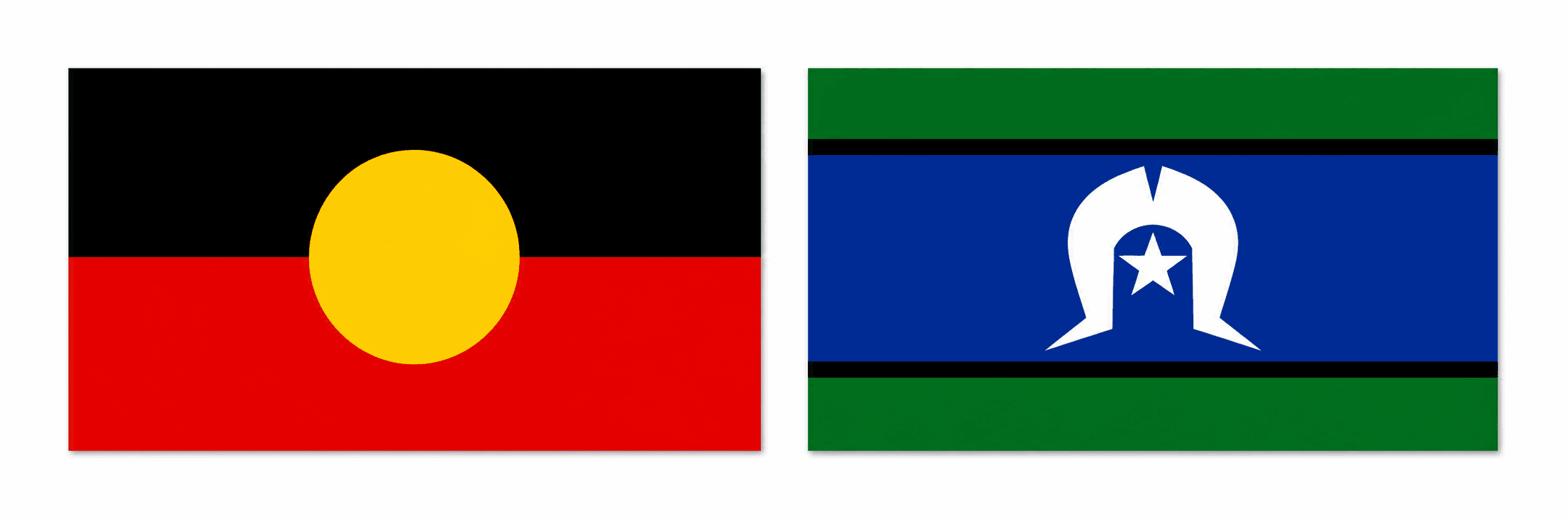 Australian Aboriginal Flag and Torres Strait Islander Flag